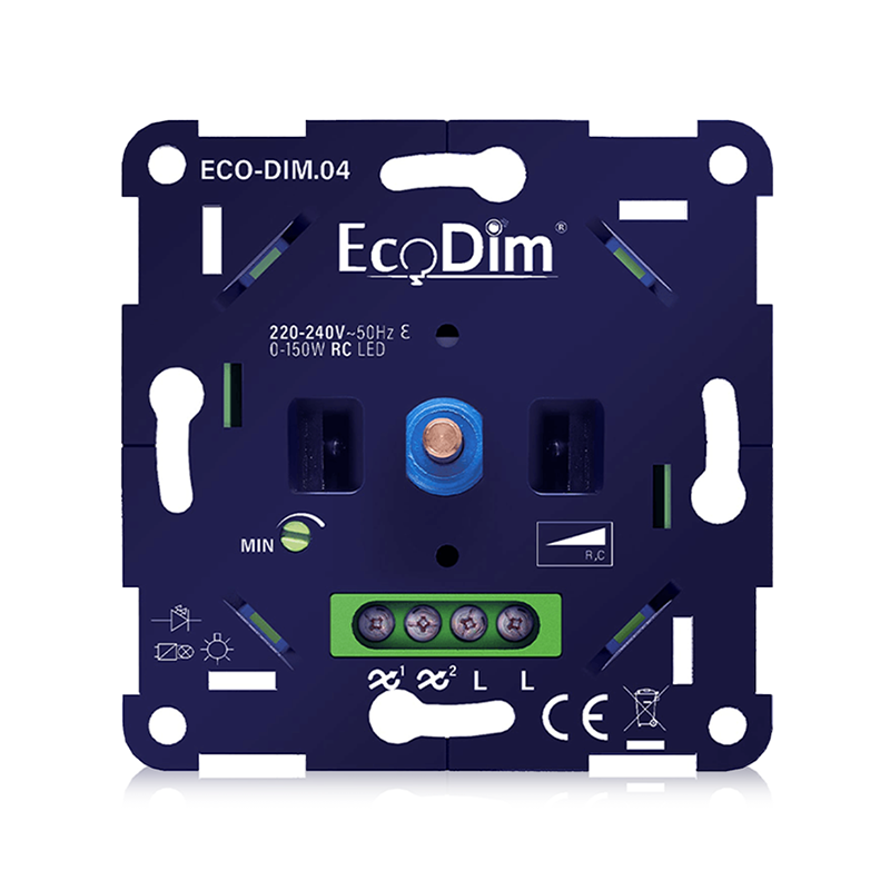 EcoDim Basis Dimmer ECO-DIM.04 Wissel/Hotelschakeling - 5-150W - Faseafsnijding - Outledtl.nl